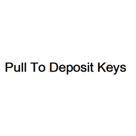 Decal - Pull To Deposit For Alamo/National/Extreme Keyport (Black Text on White)