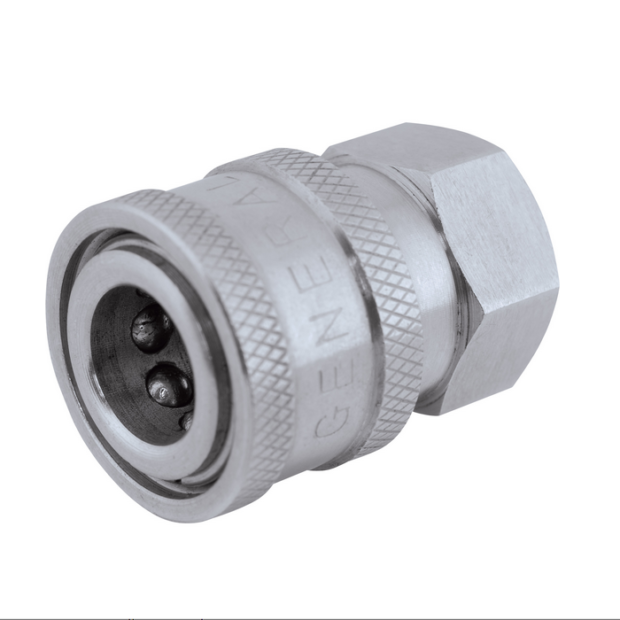 Pressure Washer Quick Coupler (1/4" Inlet, 5000 psi, Steel)