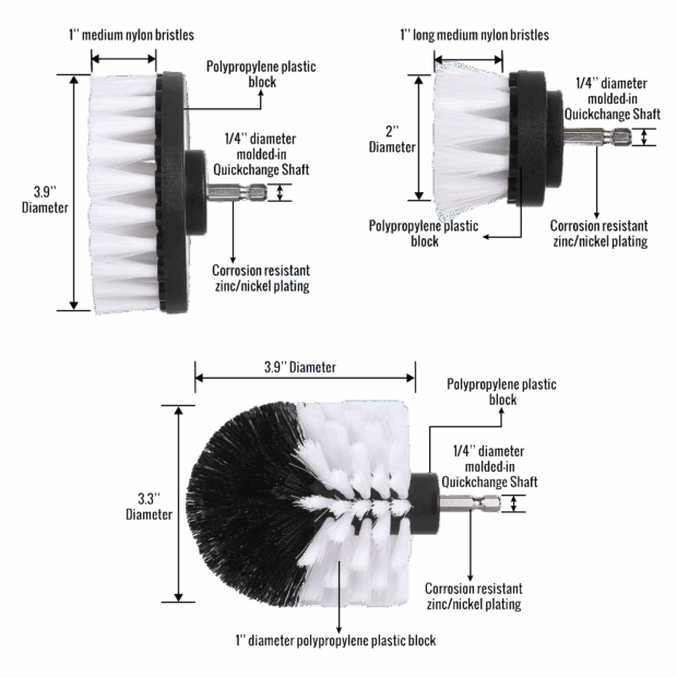 Drill Brush Car Detailing Kit