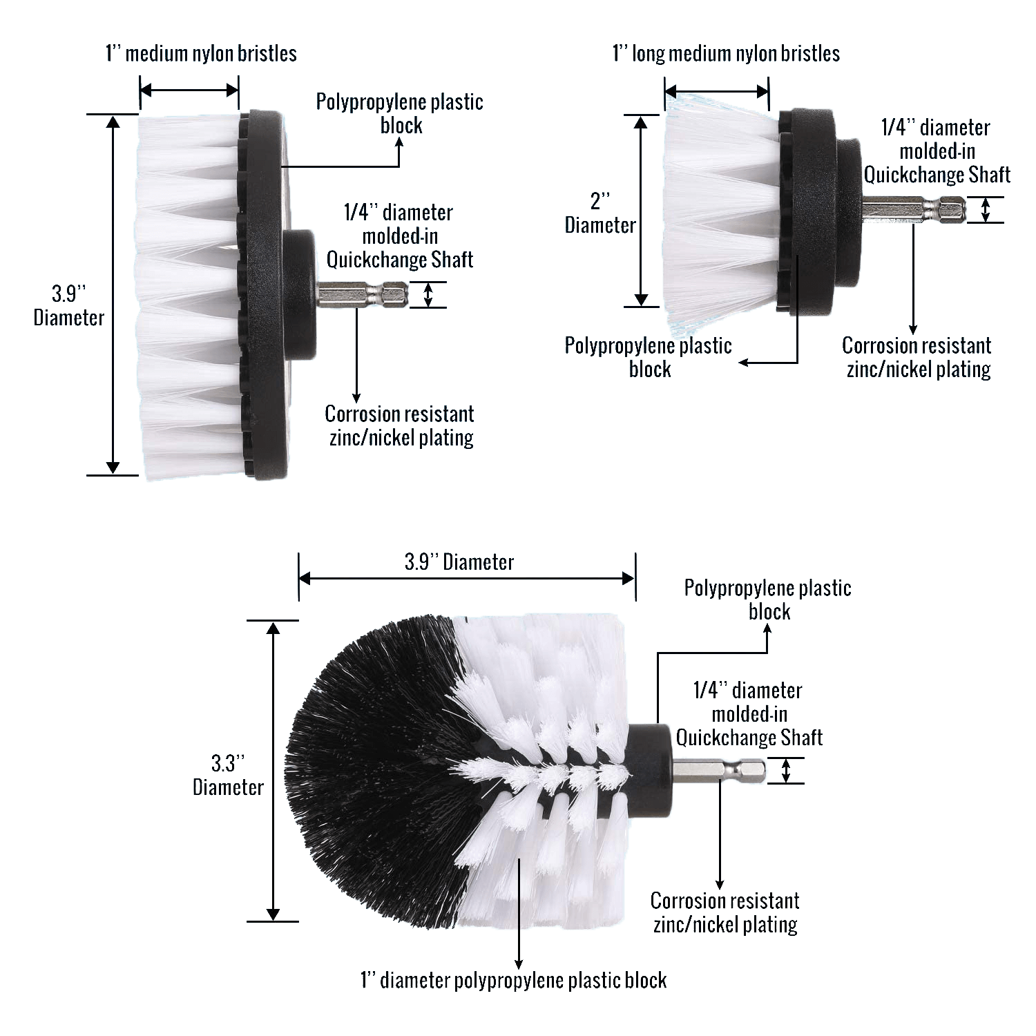 Drill Brush Car Detailing Kit