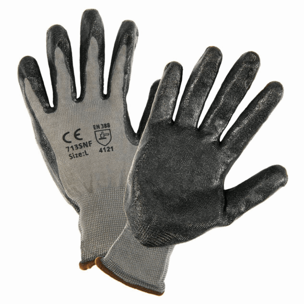 Reusable Nitrile Gloves (12 Pairs, Large)