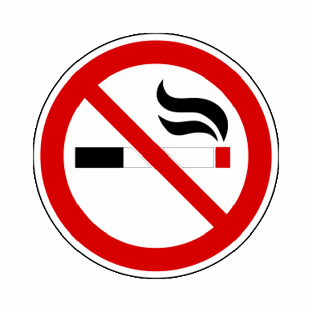 Decal No Smoking 1in X 1in Roll of 50
