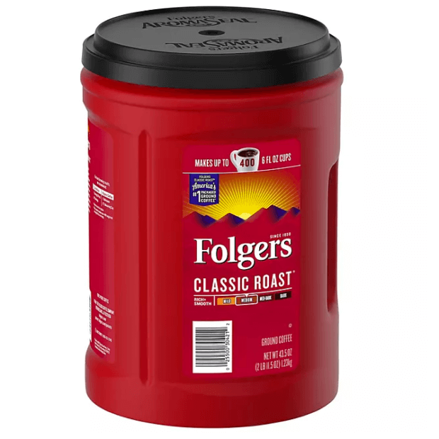 COFFEE GROUNDS - Folgers Classic Roast Ground Coffee (43.5 oz.)