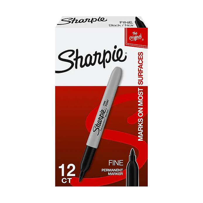 Sharpie Fine Point 12pk Black (Permanent Marker)