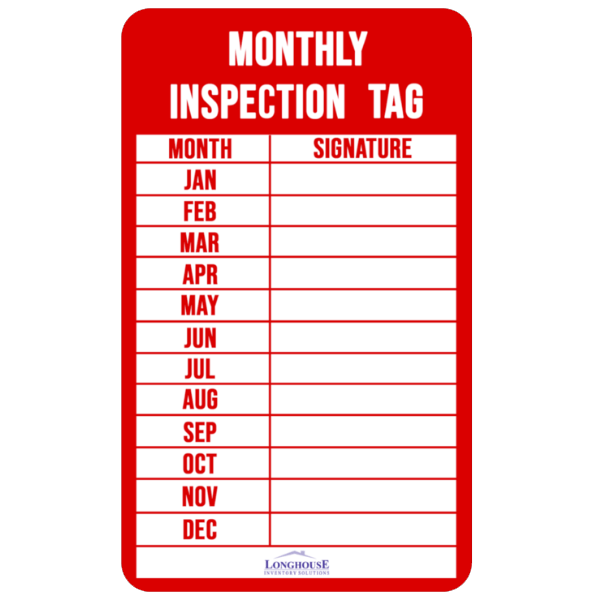 Monthly Inspection Tag / Sticker 5pc