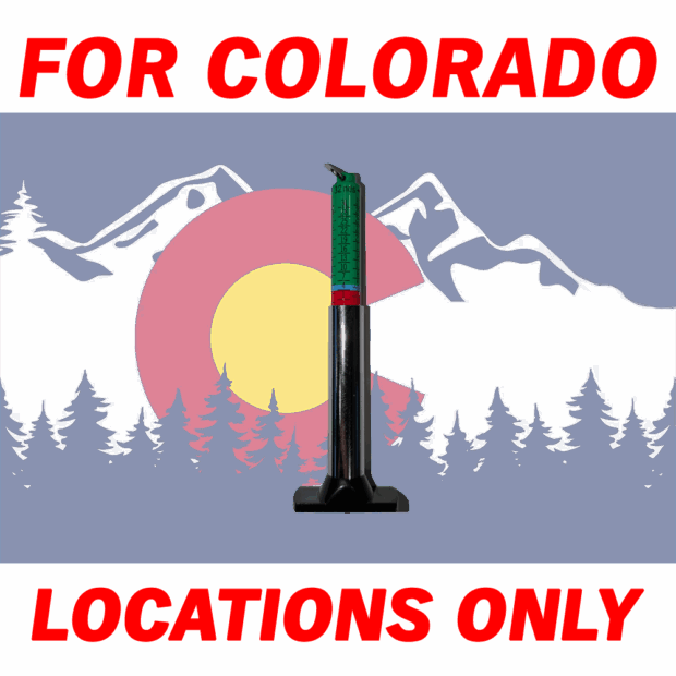 3-COLOR STATE OF COLORADO TREAD DEPTH GAUGE WITH RING